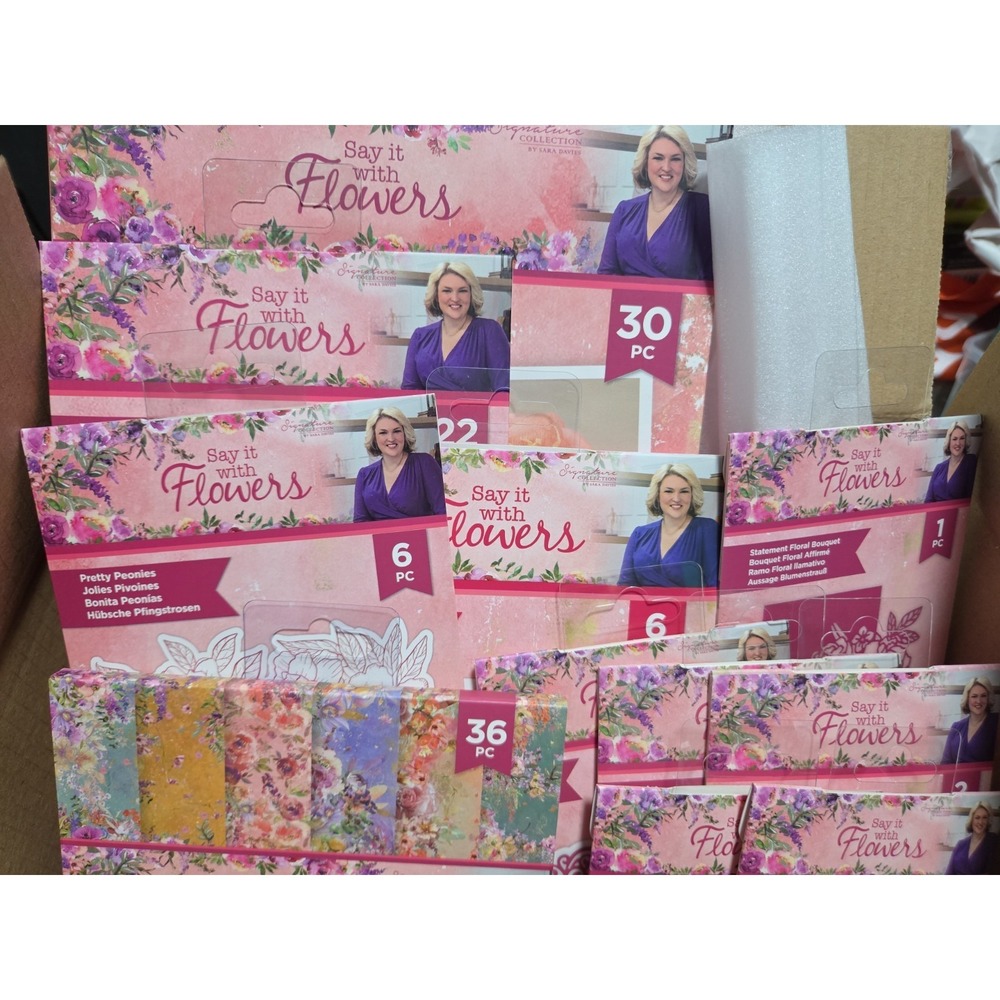 Crafter's Companion Say it With Flowers Kit 814656 Paper,Dies,Stamps‎ & More!